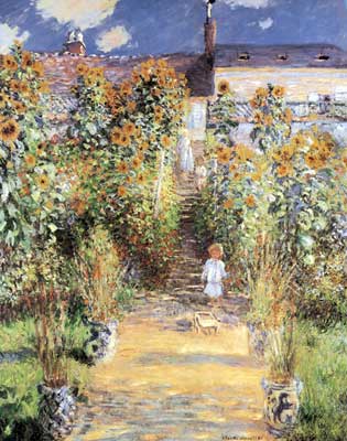 Claude Monet, The Cliff Walk Fine Art Reproduction Oil Painting