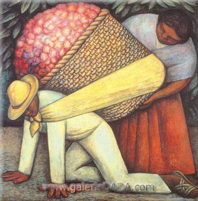 Diego Rivera, Calla Lily Vendor Fine Art Reproduction Oil Painting