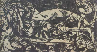 Jackson Pollock, (Composition with Donkey Head) Fine Art Reproduction Oil Painting